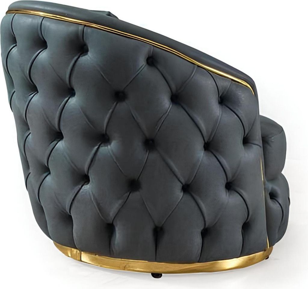 Sessel Chesterfield Sitz Barock Rokoko Design Modern Wohnzimmer Polster Thron