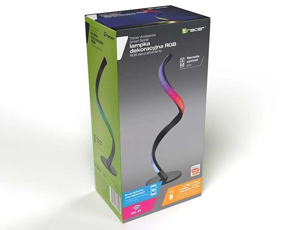 Lampe de Table LED Spirale Connectée - Éclairage d'Ambiance Intelligent