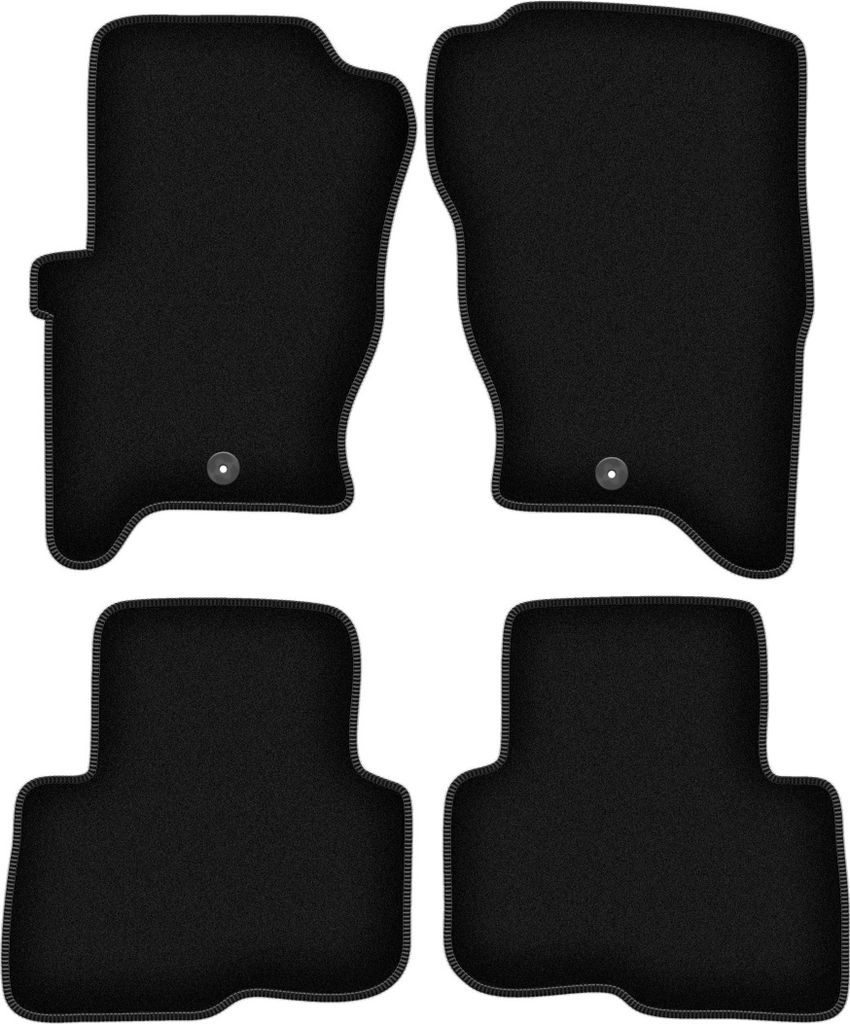 Wielganizator Velours-Autoteppiche – passend für Land Rover Discovery III (SUV, Bj. 2004-2011) – schwarz, passgenau, mit Befestigungen set 4 ...