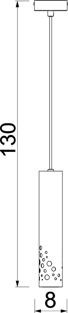 Suspension Métal Noir Mat Design Altro Buble 130x8cm Luminex Style Chic
