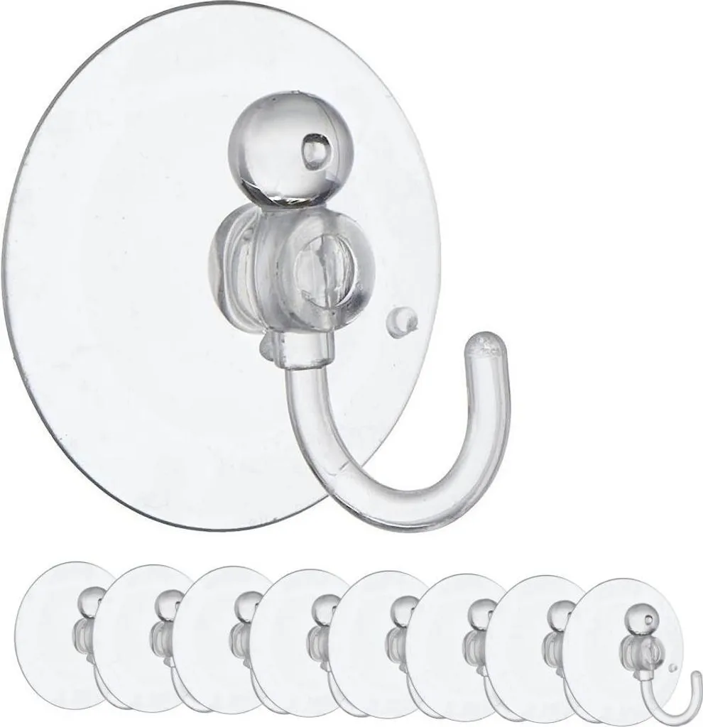 Kit 8 Ganci Ventosa High-Grip per Piastrelle e Vetro - Cucina & Bagno