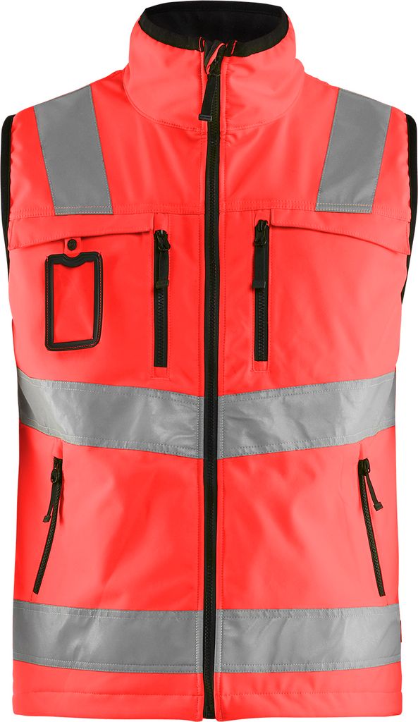 Blakläder High Vis Softshell Weste 3049 2517 in div. Farben, Farbe:high vis rot, Größe:XS