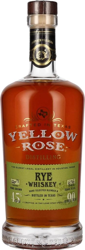 Yellow Rose RYE Whiskey 45% Vol. 0,7l