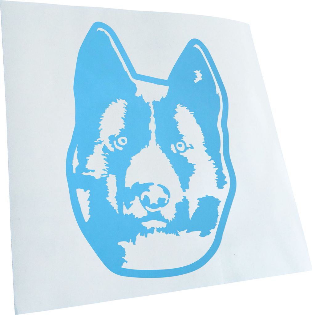 Kiwistar - Autoaufkleber - karelian bear dog Hund - Lichtblau - 50x36cm - Aufkleber für Auto, Laptop, Fahrrad, LKW, Motorrad mehrfarbig JDM Decal ...
