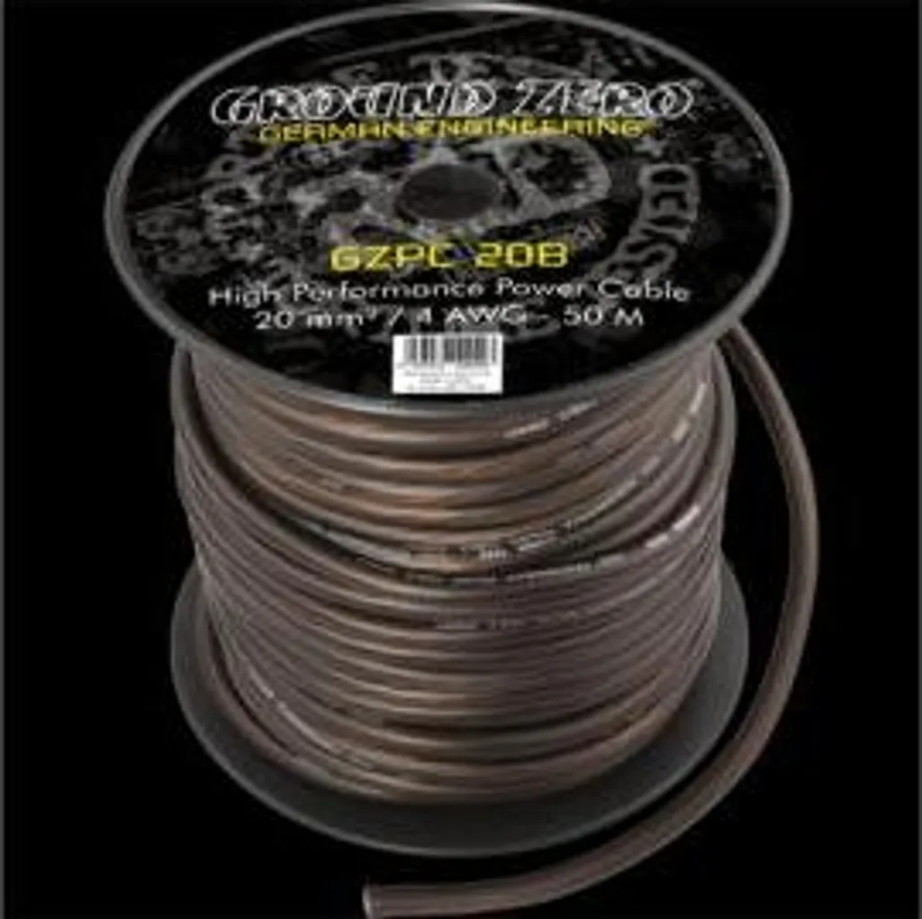 Câble 20 mm² Souple Ground Zero GZPC 20B Conducteur Cuivre Bobine 50m