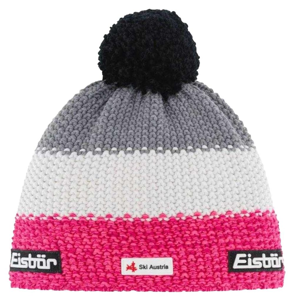 Eisbar - Mütze, Bommel PP9638 (Einheitsgröße) (Schwarz/Blau/Pink/Grau)