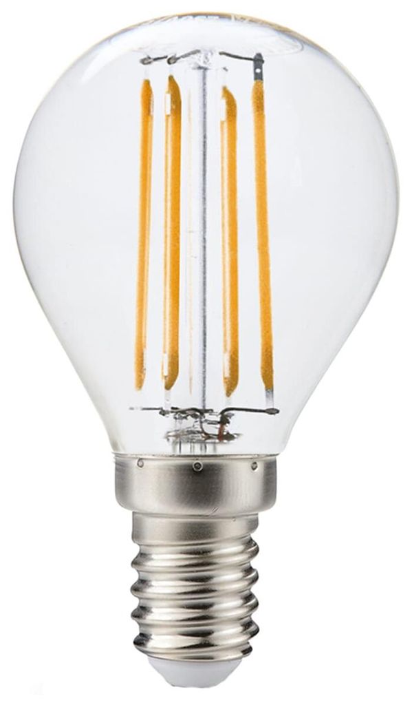 Kobi LED-Filamentlampe E14 4W - 470lm - 3000K - 360° - 230V - Kerzenform - Für Kronleuchter, Schlafzimmer- oder Wandlampen