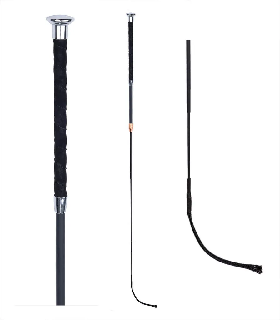 Waldhausen Cravache de Dressage Continuously Argent réglable 100-130 cm