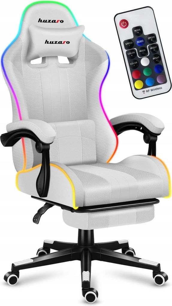HUZARO FORCE 4.7 RGB White GAMING CHAIR Image du produit 