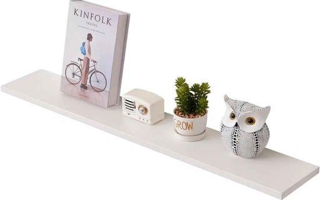 Tablette flottante en chêne blanc premium de 90 cm à fixation invisible