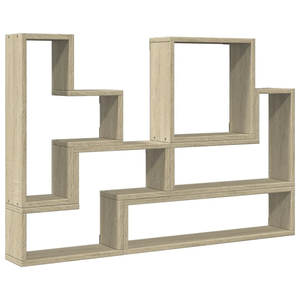 SYFAX Scaffale Parete Rovere Sonoma 96x12x64 cm - Mobile Pensile Design