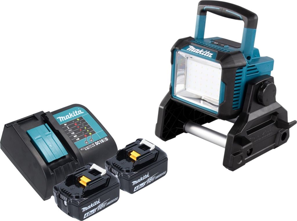 Makita DEADML 811 SM Akku Baustrahler 14,4 / 18 V 3000 lm LED + 2x Akku 4,0 Ah + Ladegerät