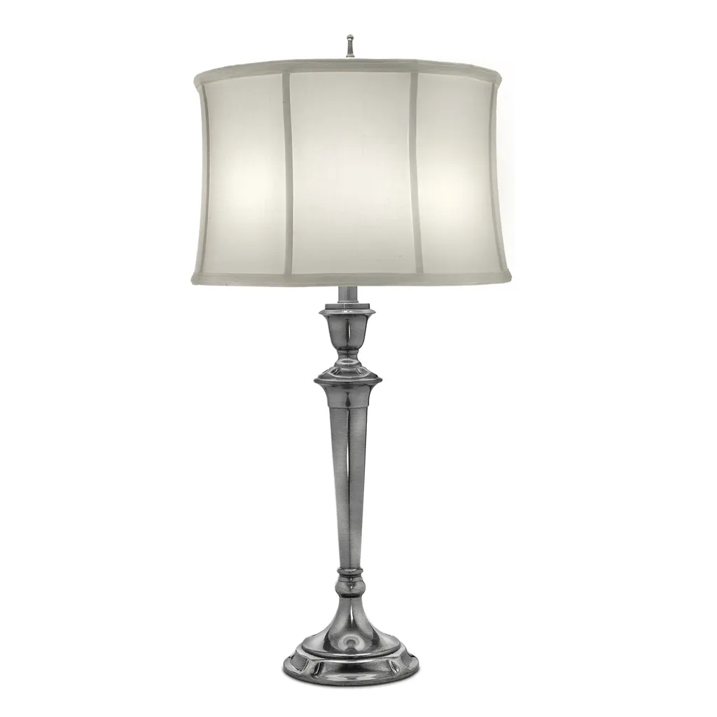 Grande lampe Syracuse en métal nickel antique 79cm avec douille E27