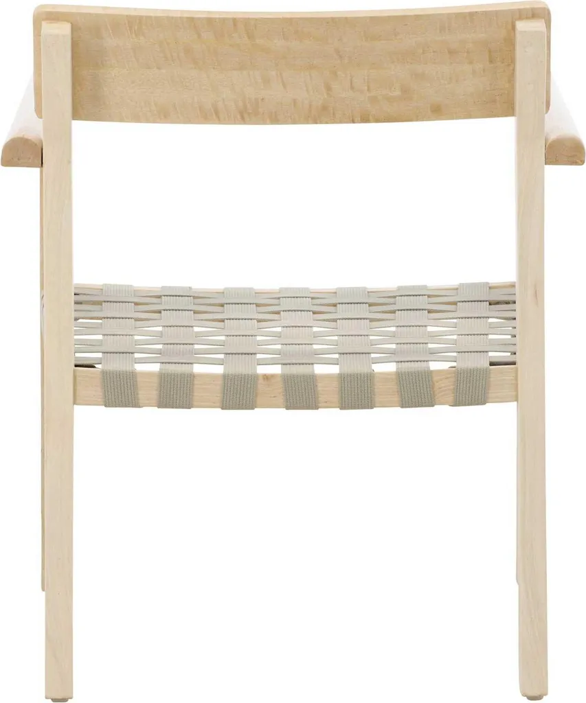 Fauteuil de salon design nature Krois - Siège confortable bois clair
