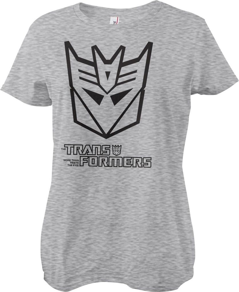 Decepticon Monotone Girly Tee - Small - HeatherGrey