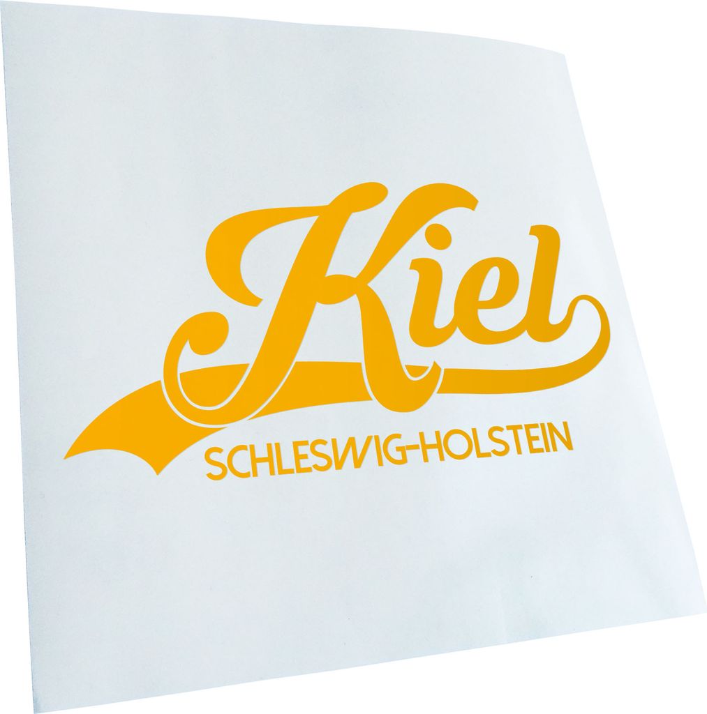 Kiwistar - Autoaufkleber - Kiel Schleswig-Holstein - Weiss - 20x9cm - Aufkleber für Auto, Laptop, Fahrrad, LKW, Motorrad mehrfarbig JDM Decal Racing
