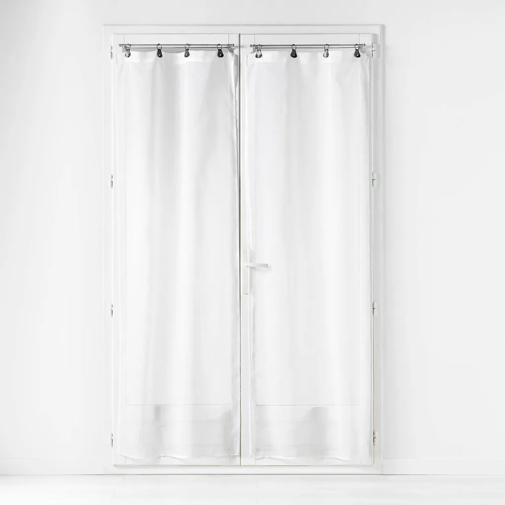 Rideaux unis LINKA 70 x 200 cm - Voilage élégant pour petite fenêtre