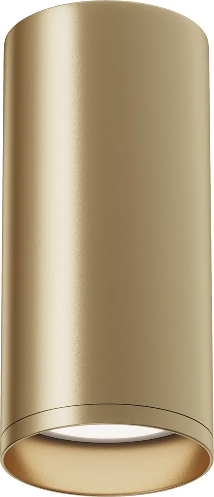 Plafonnier spot cylindrique FOCUS Maytoni laiton doré culot GU10