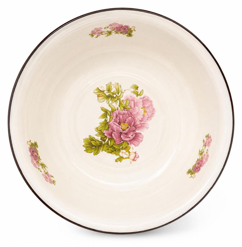 Emaillierte Schüssel Ø 34 cm, 10,5 cm hoch – Waschschüssel, Produktbild 
