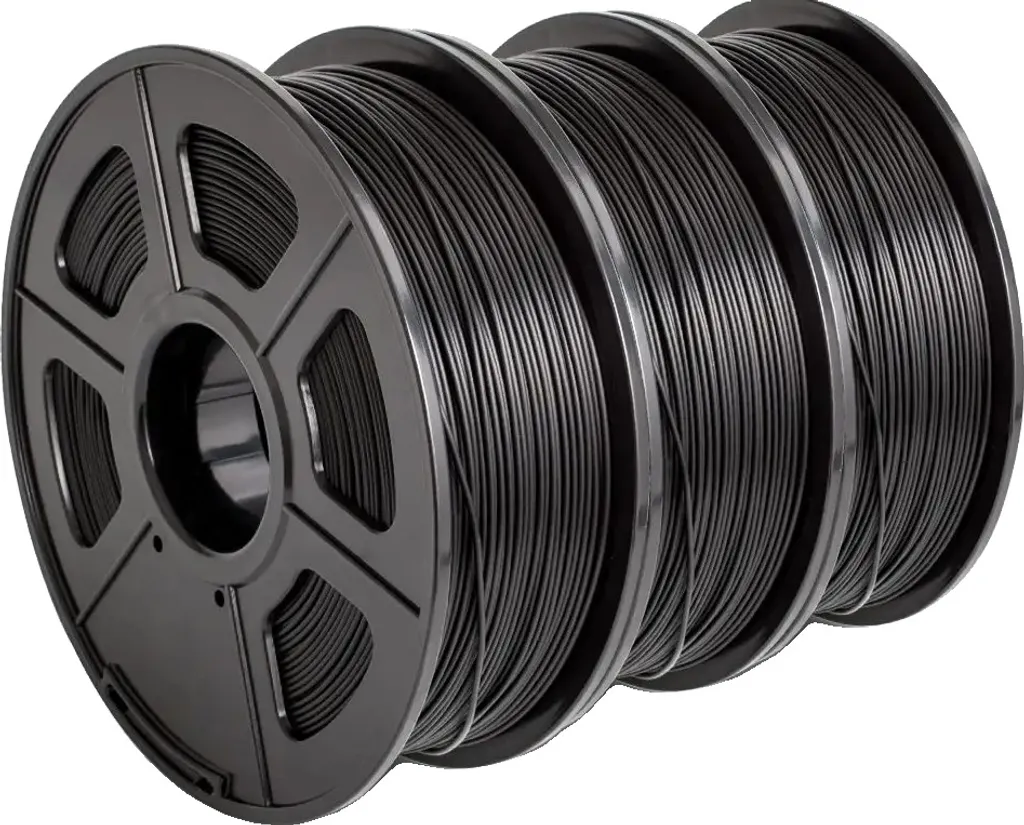 SUNLU Filamento PETG Nero 1.75mm 3kg - Bobina Grande ad Alta Resistenza