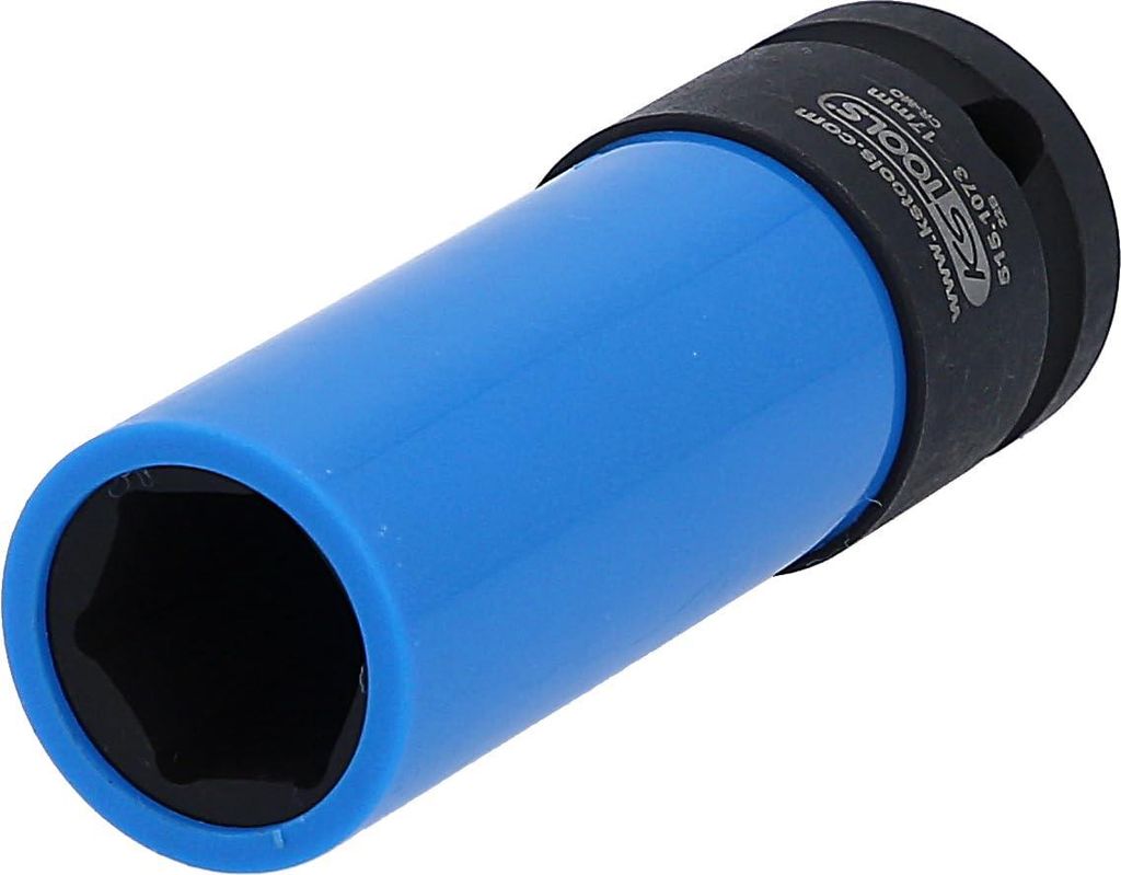 KS TOOLS 515.1073-E 1/2" Alu-Felgen Kraft-Stecknuss robust, lang, 17mm, auf Hänger
