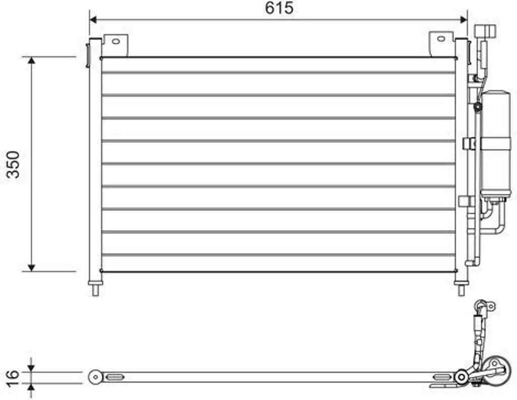 Condenseur de Clim pour Mazda 2 : Réparer le Refroidissement Valeo 814038