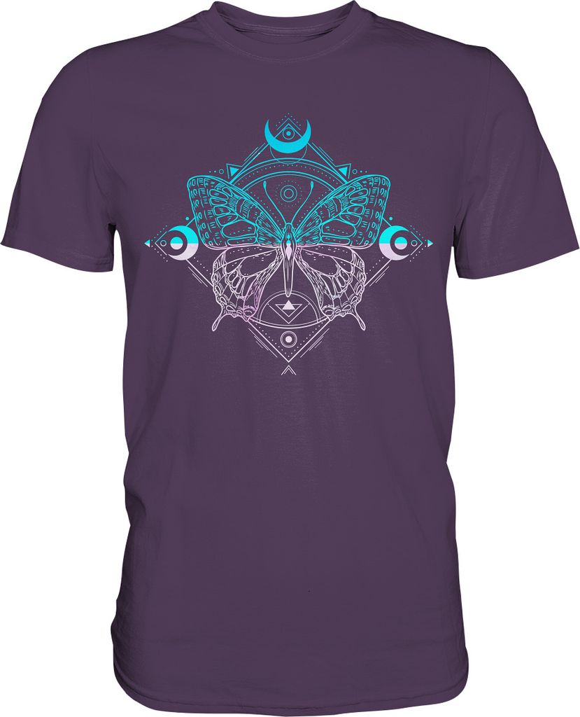 Mondsichel Frauen Schmetterling T-Shirt – Urban Purple / XL Produktbild 