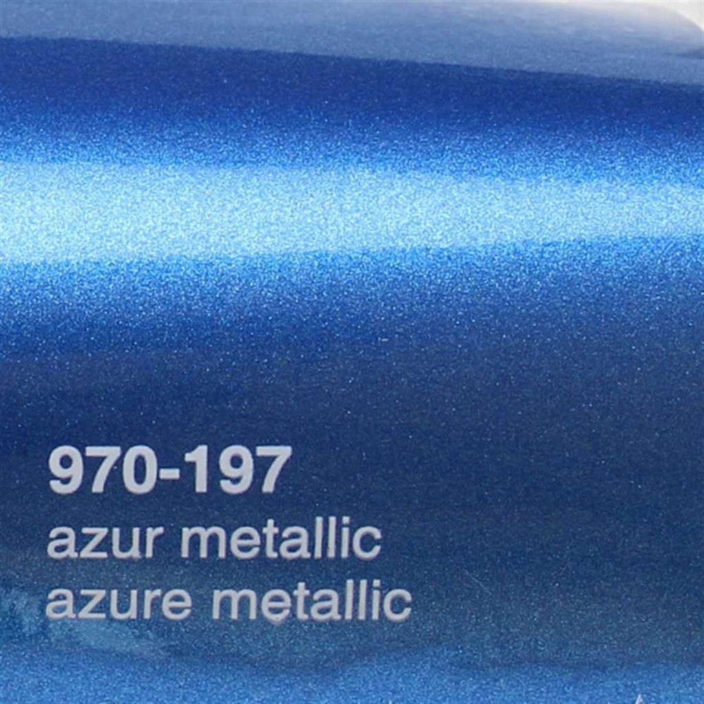 (25€/m²) Oracal-970RA Autofolie 197 Azurblau Metallic Glanz Folie 152 cm Breite Laufmeterware gegossene Auto Folie selbstklebend
