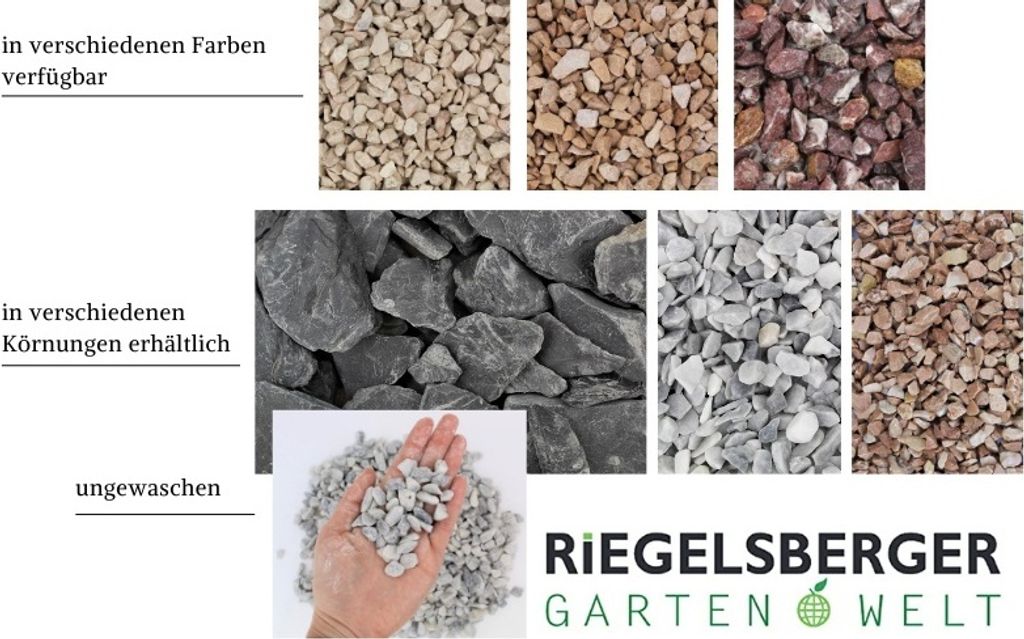 Ziersplitt 25 kg Splitt ungewaschen Gabionenfüllung Deko Garten Farbe: Nero Ebano Körnung: 16-22 mm