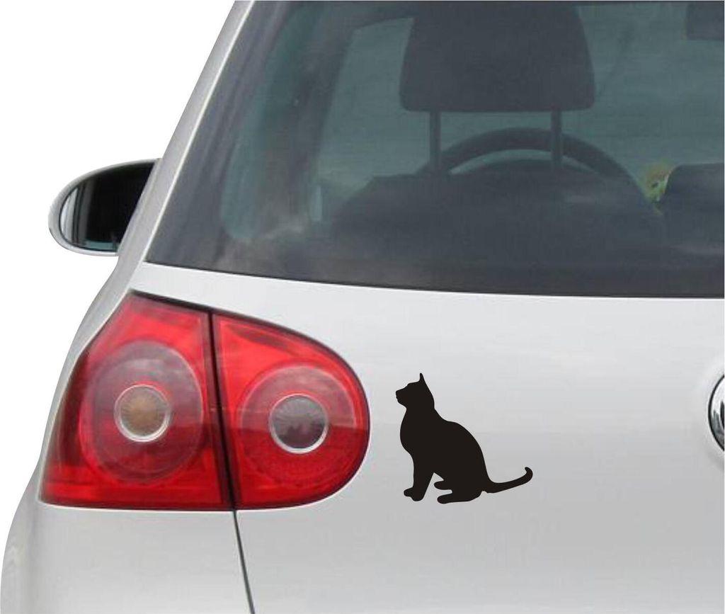 Aufkleber / Autoaufkleber - JDM - Die cut - Burmese Cat Decal Auto Laptop Fenster - Folie Sticker - schwarz - 93mmx88mm