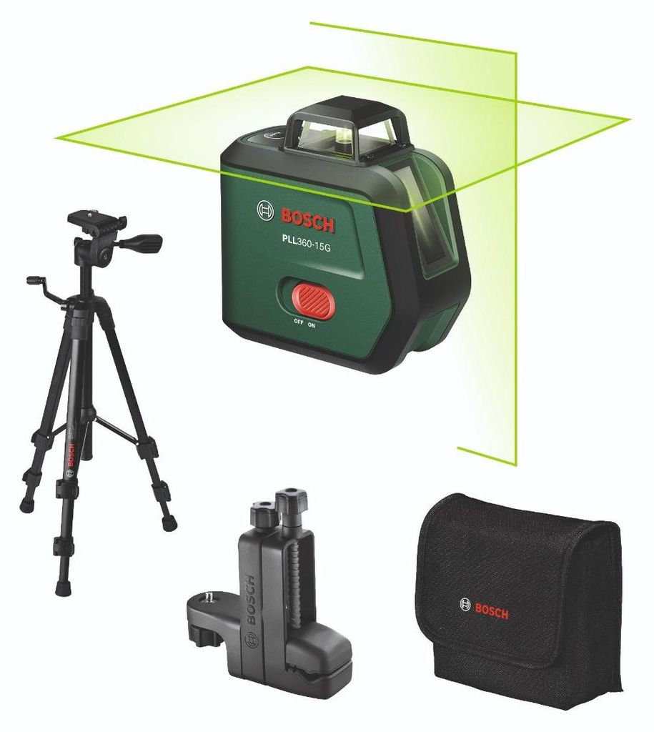 Bosch Kreuzlinien-Laser PLL360-15G Premium Set, 1 x Akku BA Produktbild 