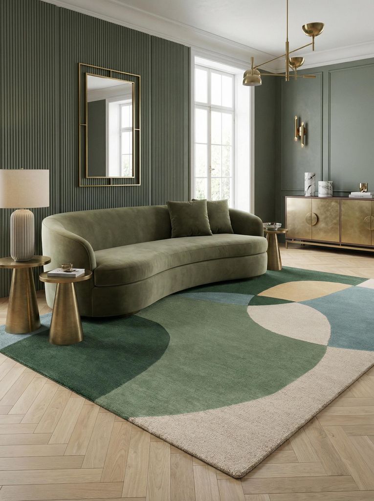 Eleganter Wohnzimmer-Teppich AIRE, 100% Wolle, Kadima Design | KADIMA DESIGN