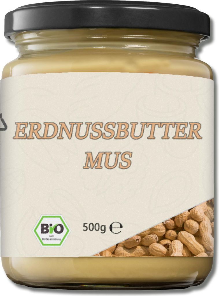 Erdnussbuttermus – Cremiger Brotaufstrich & vielseitige Zutat aus 100 % gemahlenen Erdnüssen 2x0,5Kg