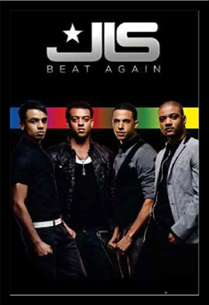 Poster JLS Beat Again con Cornice Shinsuke Maxi MDF Nero e Acrilico
