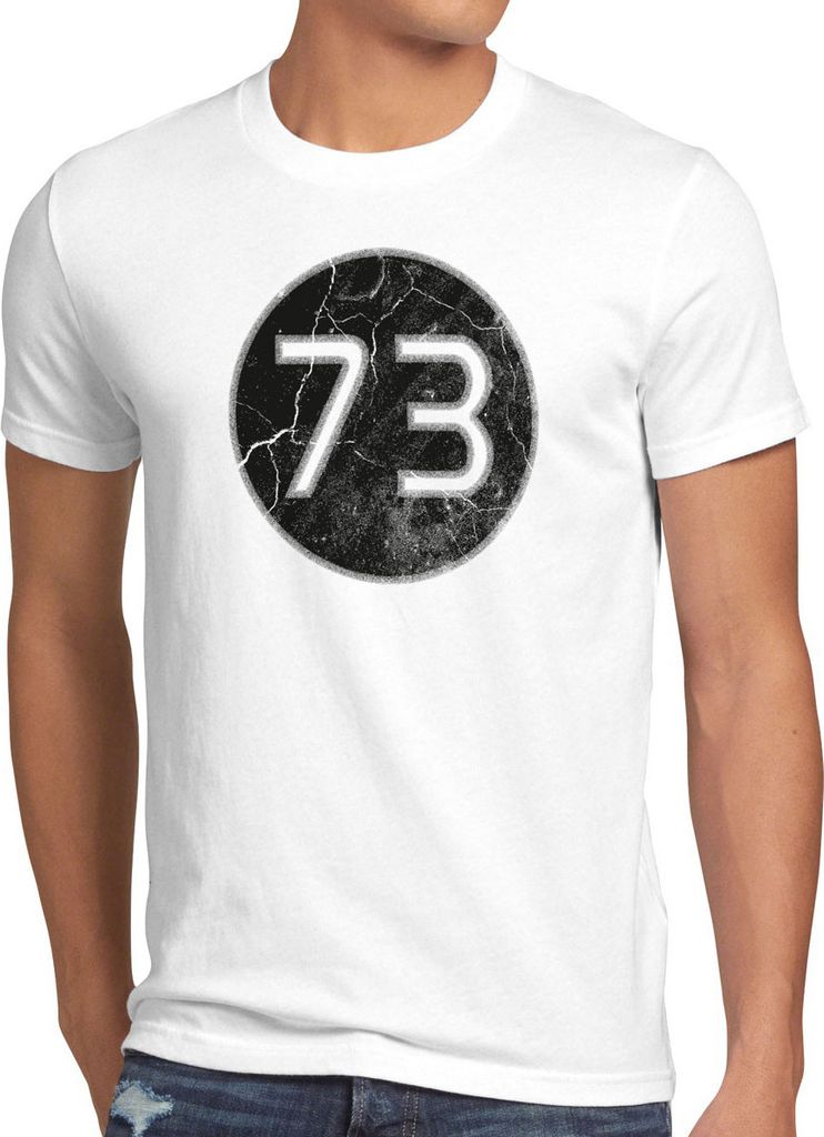 style3 Sheldon Lieblingszahl 73 Herren T-Shirt