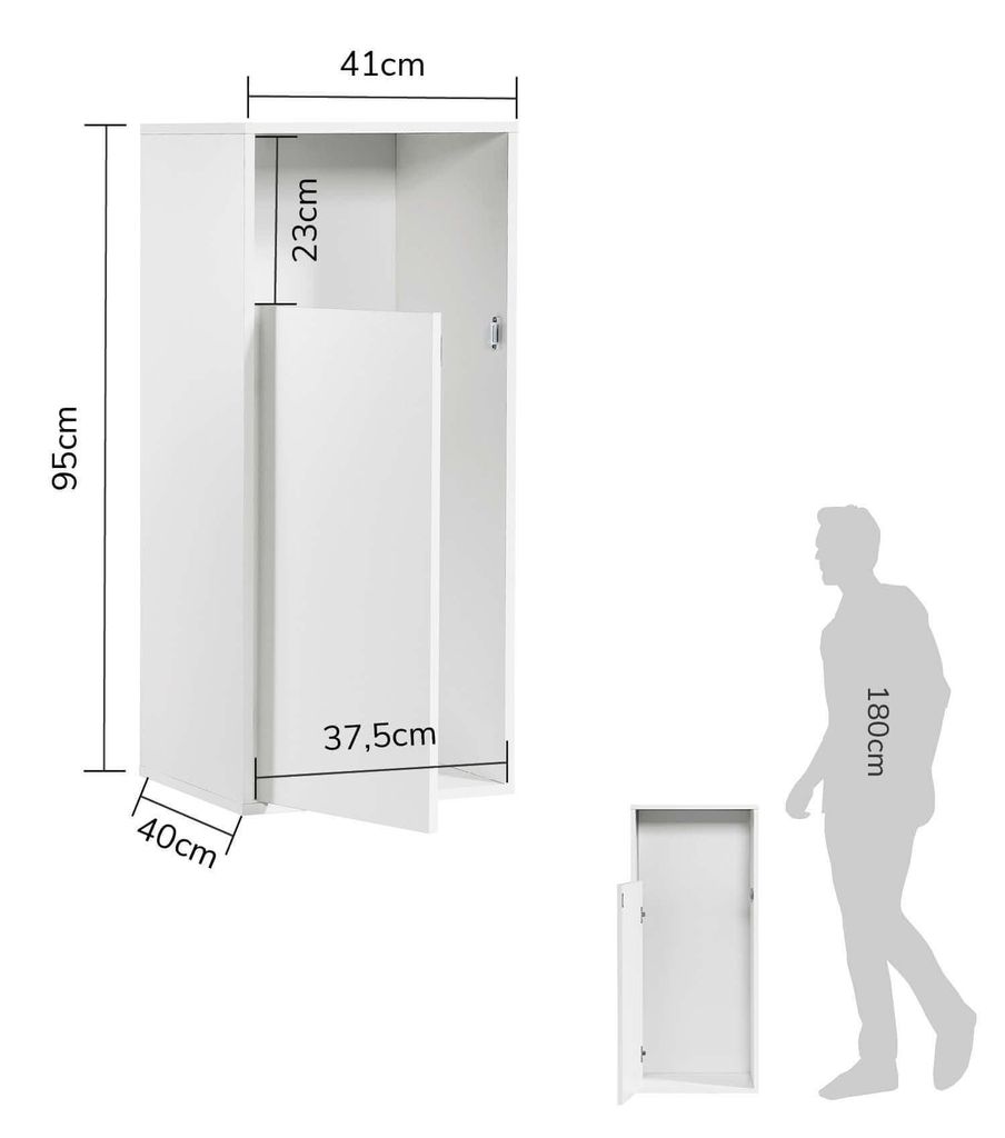 mokebo® Wäscheschrank in Weiß 'Der Wäschehüter', Produktbild 6