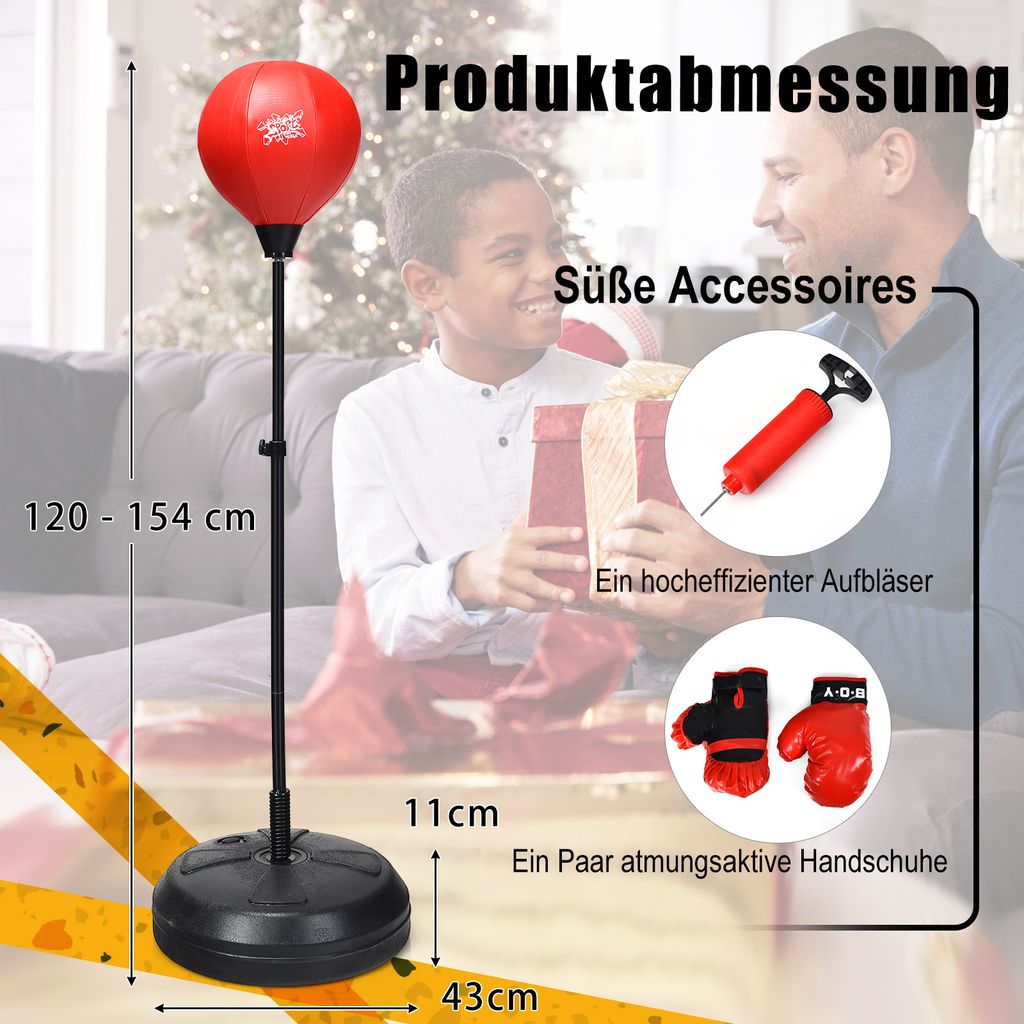 COSTWAY Punchingball 120-154cm hoehenverstellbar, Produktbild 7