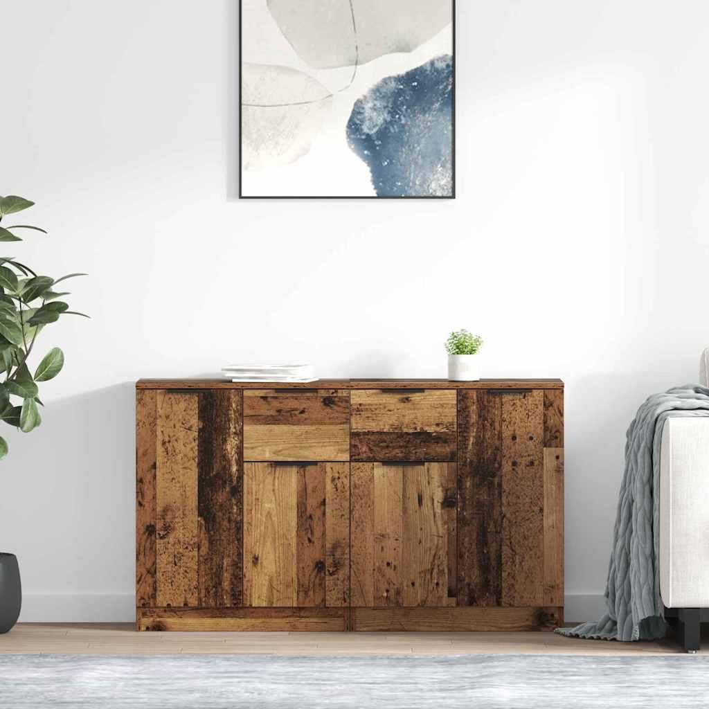 vidaXL Sideboards 2 pcs Altholz 60 x 30 x 70 cm Holzwerkstoff