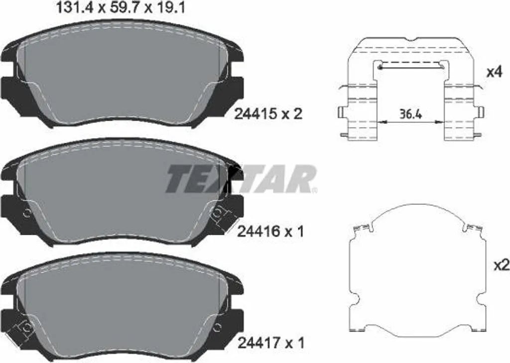 Plaquettes de frein pour Insignia et Malibu 2441501 confort de conduite