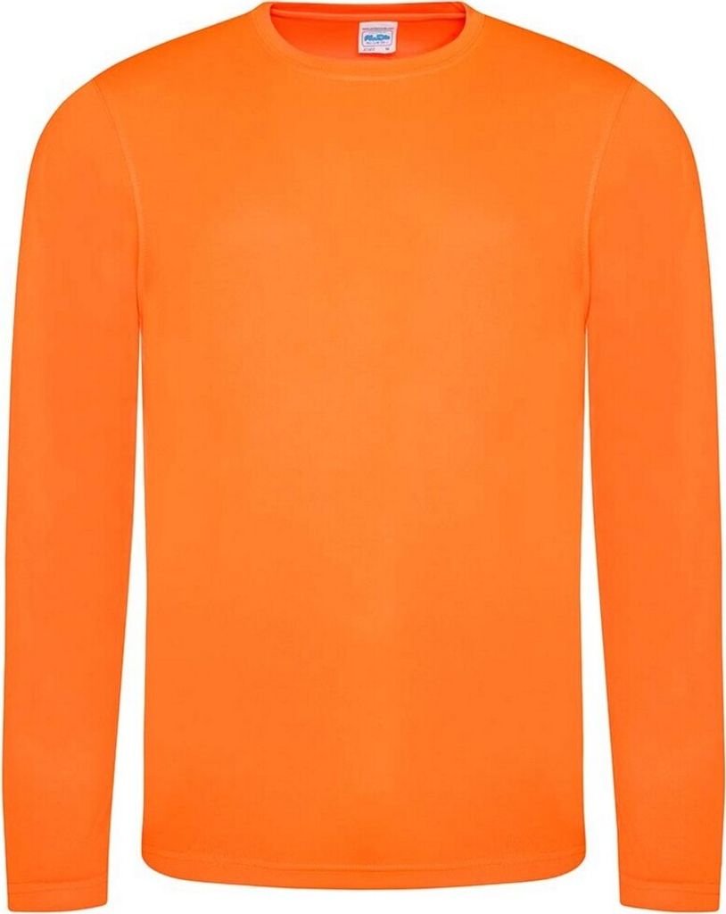 AWDis Cool - T-Shirt Feuchtigkeitsabweisend für Herren Langärmlig PC5670 (S) (Orange)
