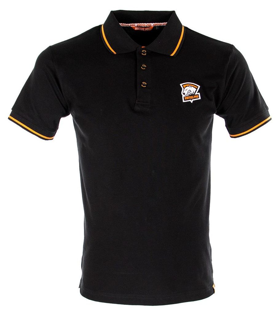 Virtus.pro Klassisches Herren Polohemd aus Baumwollstrick, Schwarz, Größe 2XL