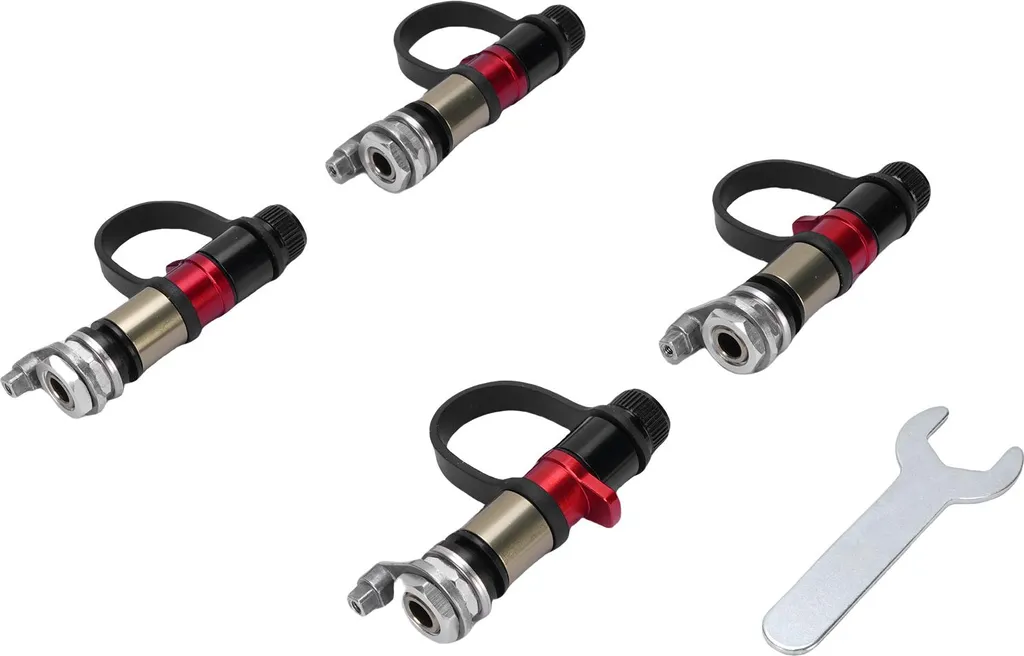 Valves dégonflage pneus rapides compatibles capteurs TPMS noirs