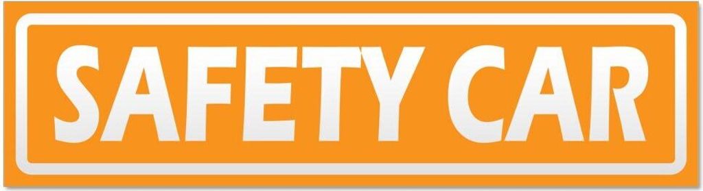 Kiwistar Safety Car invertiert Magnetschild Schild magnetisch - 30cm Orange - Magnetfolie für Auto PKW Kfz