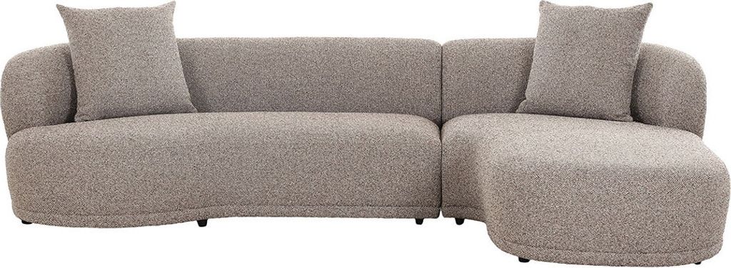 Kingston Sofa Mit 2 Kissen, rechtsdrehend braun.