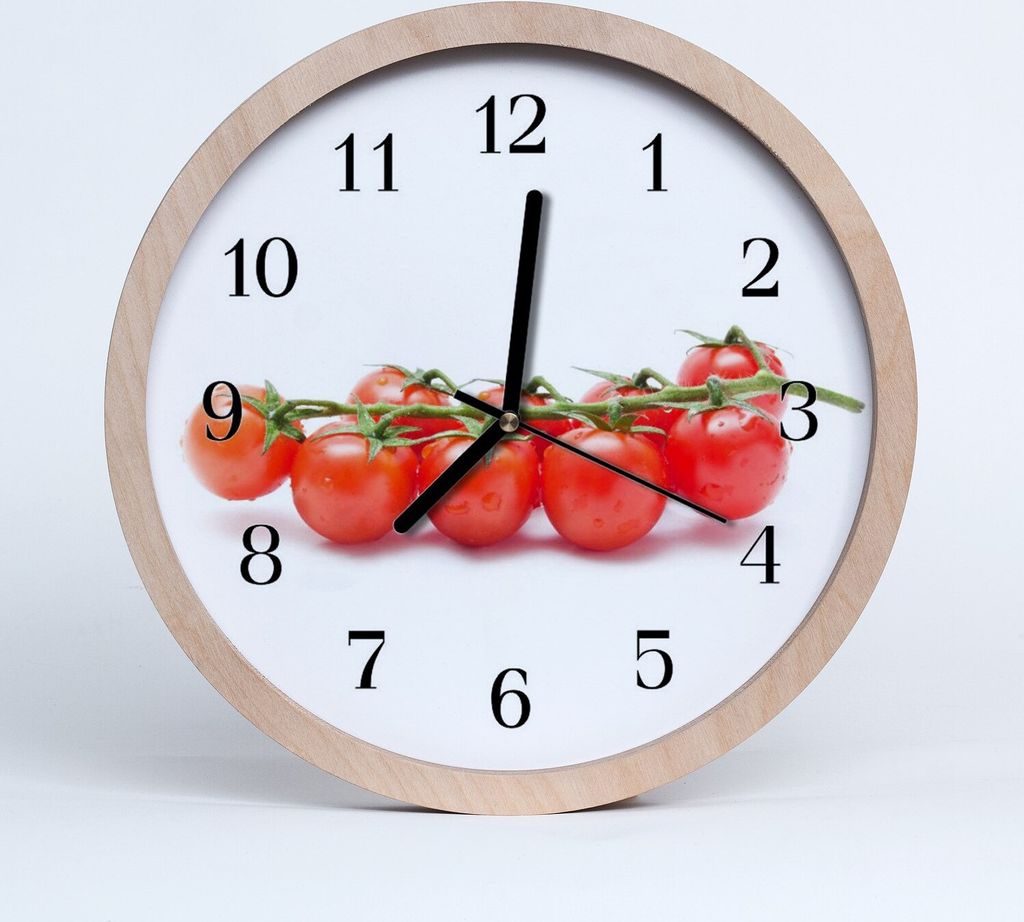 Holzuhr 30fi cm wanduhr - Tomaten für die Küche