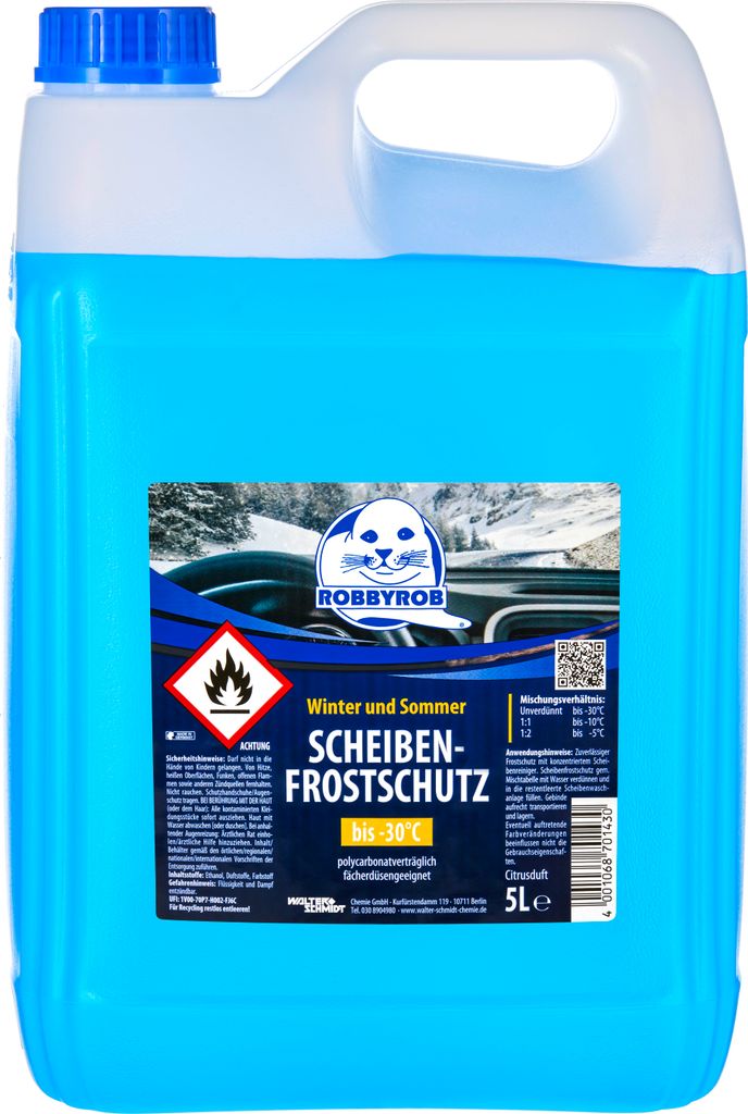 Robbyrob Scheibenfrostschutz bis -30°C gebrauchsfertig 5L Produktbild 