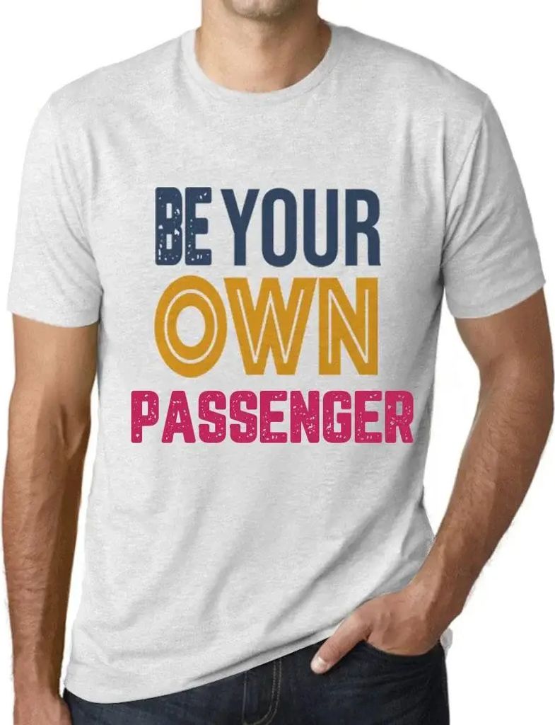 Herren Grafik T-Shirt Seien Sie Ihr eigener Passagier – Be Your Own Passenger – Öko-Verantwortlich Vintage Jahrgang Kurzarm Lustige Druck Gebu...