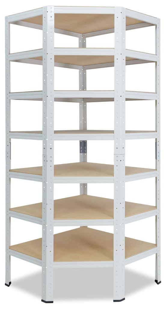 shelfplaza HOME 230x80x50 cm scaffale angolare in bianco Immagine del prodotto 