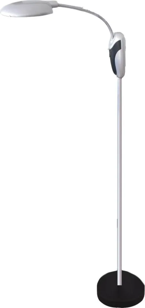 Genius Ideas Lampadaire LED sans fil en gel blanc tactile flexible