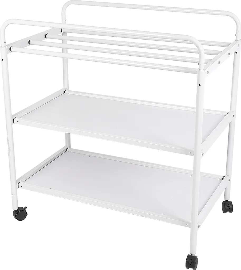 Table à langer mobile avec auge de soins et ceinture sécurité blanche - 4